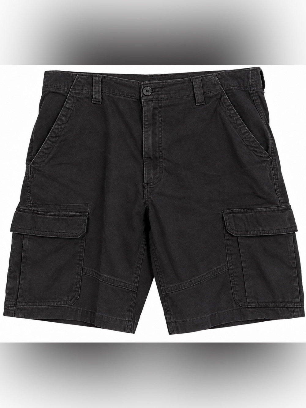 Men’s Wrangler Black Cargo Shorts with Flap Pockets Size 38, Pre~ Loved